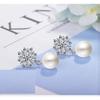 Latest Crystal Pearl Silver Plated Earrings for Women