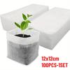 100PCS-1SET Biodegradable Seed Nursery Bags, Non-Woven Plants GrowBags, Fabric Seedling Pots Plants Pouch, Home Garden Supply