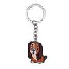 New Arrival Adorable Pet Dogs PVC Soft Keychains Bag Hanging Pendant Car Keyrings Animals Key Chains Accessories Wholesale Gift