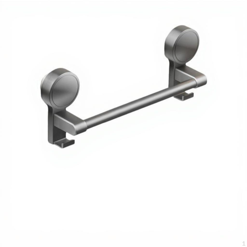 Suction Towel Rack, NoDrill Bathroom Organizer, SpaceSaving Gray 30cm
