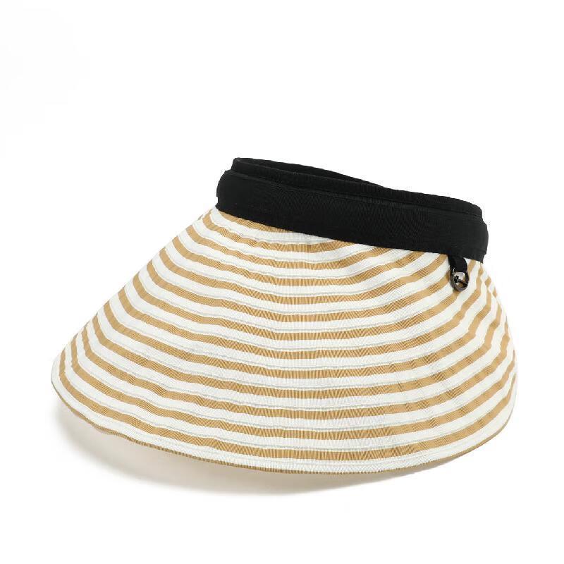 Женская полосатая шляпа-визор с широкими полями JIAOXIU One Size