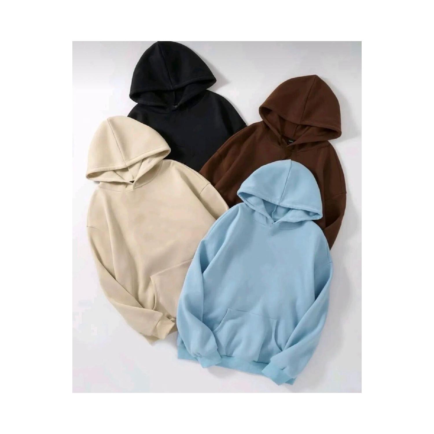 

Унисекс, однотонная толстовка оверсайз с капюшоном, 4 фута, без принта