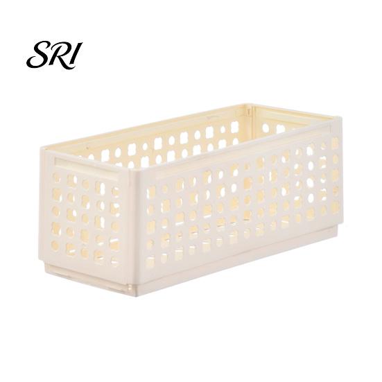 Multi-purpose Storage Container Box Foldable Stackable Organizer with Ventilated Hollow Design Dry Space Saving Bin for Household Travel Dormitory