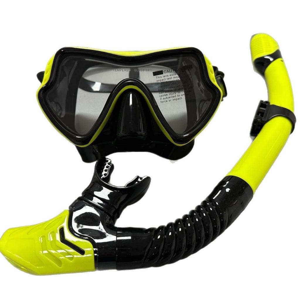 Anti-fog snorkeling set tempered glass diving goggles