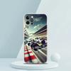 Soft TPU Transparent Phone Case Cover for iPhone 16 15 14 13 12 11 Pro Max XR 8 7 Plus XR Shell Nurburgring F1 Circuit Pattern