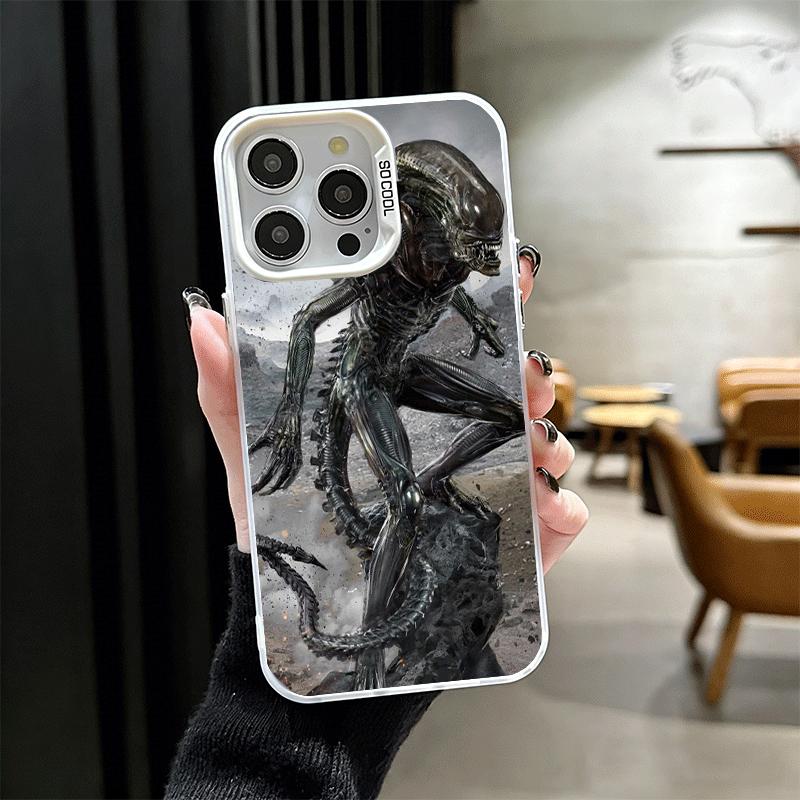A-Alien Vs P-Predator Soft Phone Case for iPhone 15 16 17 Pro Max 17Air 16E 14 Plus 13 12 Mini Shockproof Cover Back Shell iPhone 17