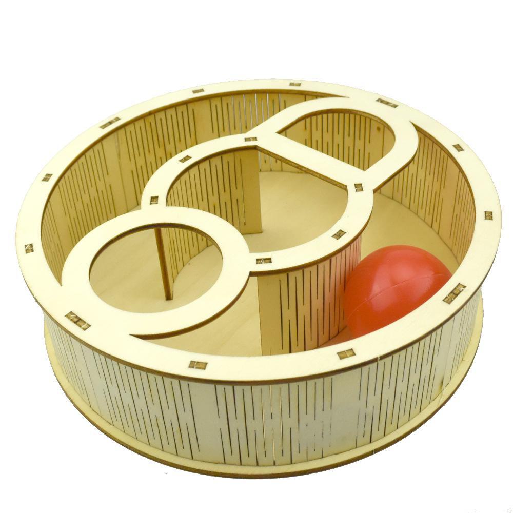 Hamster Spieltunnel aus Massivholz: Sportbahn, Treppensteigen, Unterstand & Fitnessplattform.