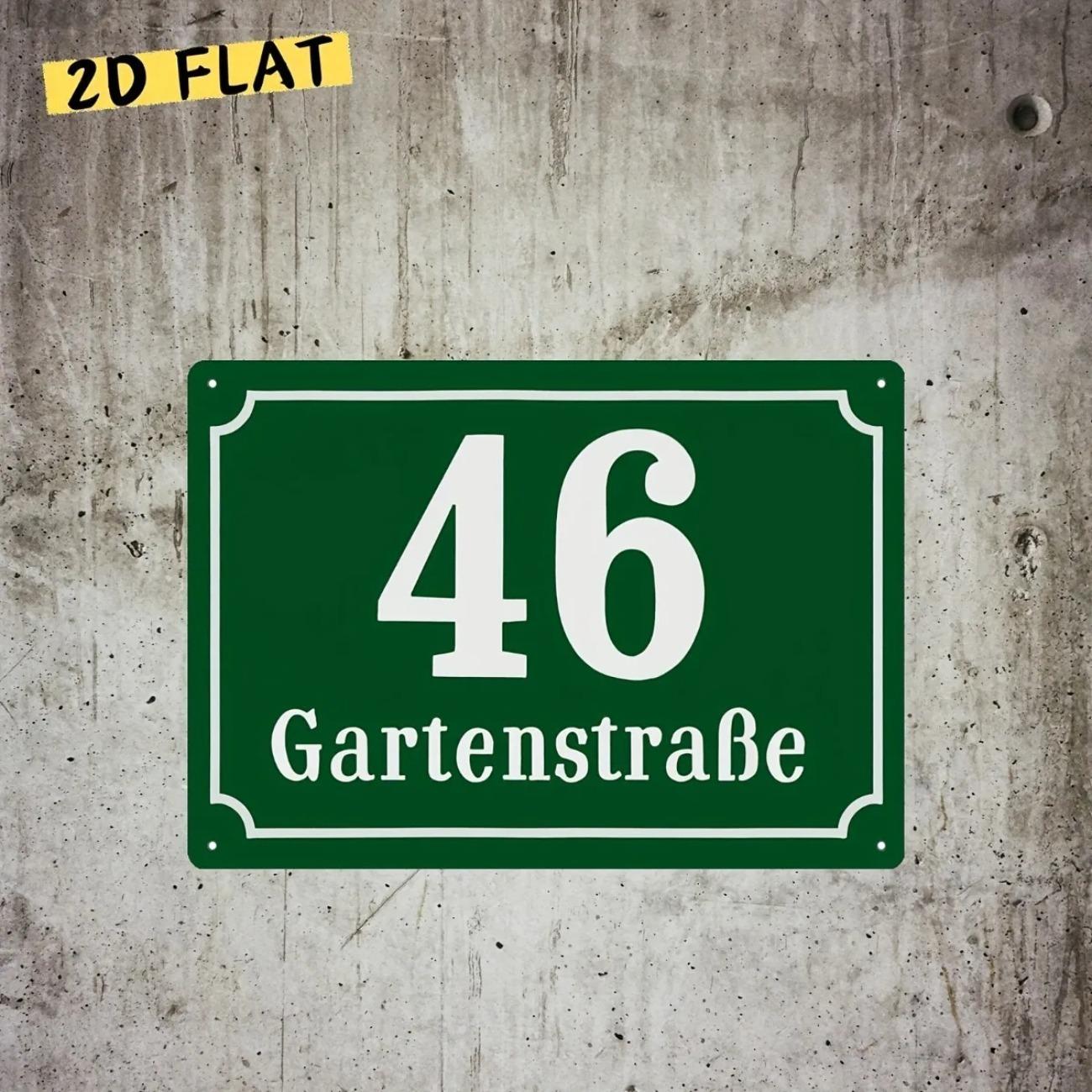

Personalized Retro Metal House Number Sign Indoor Outdoor Wall Decor белый