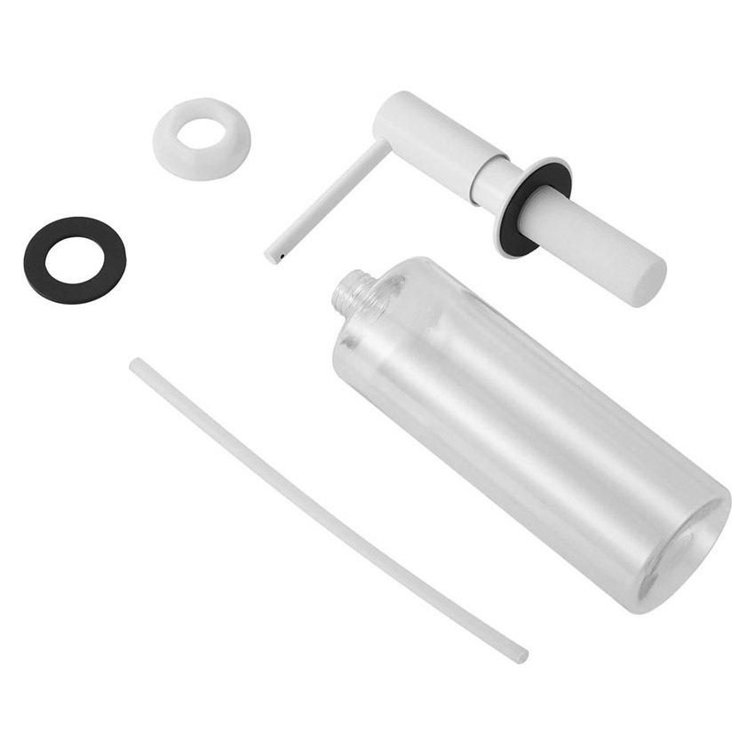 Manual White Copper Soap Dispenser for Kitchen & Bathroom Sink