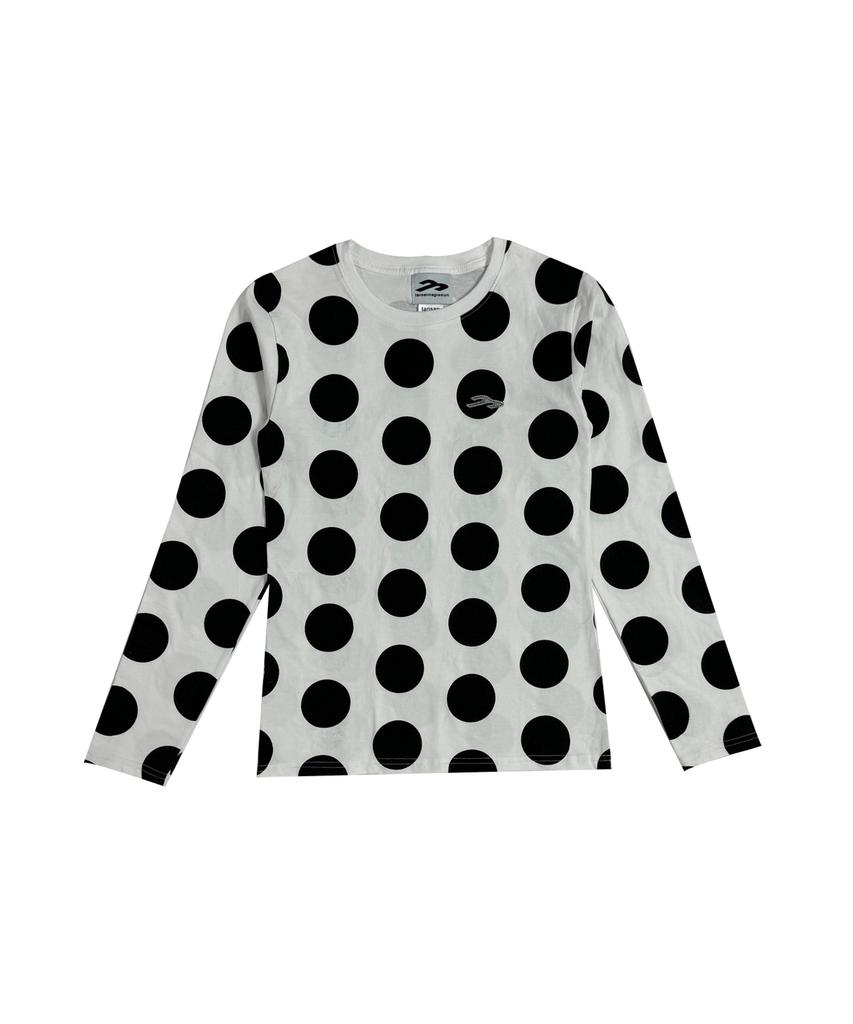 Tansanmageunesyum Dot Pattern Long Sleeve (White/Black)