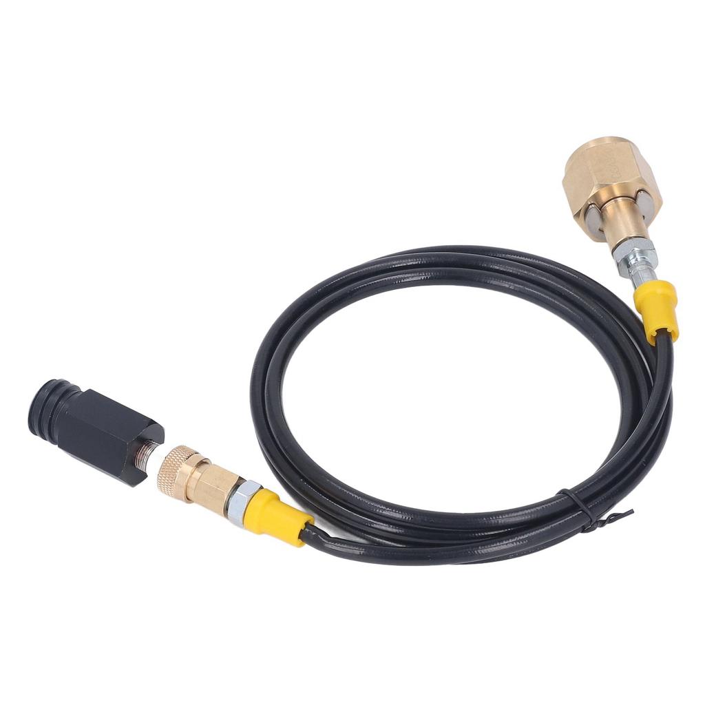 Soda Refill Adapter CO2 Cylinder Cartridge Fill Tank Connector with 60in Hose CGA320 High Pressure Hose
