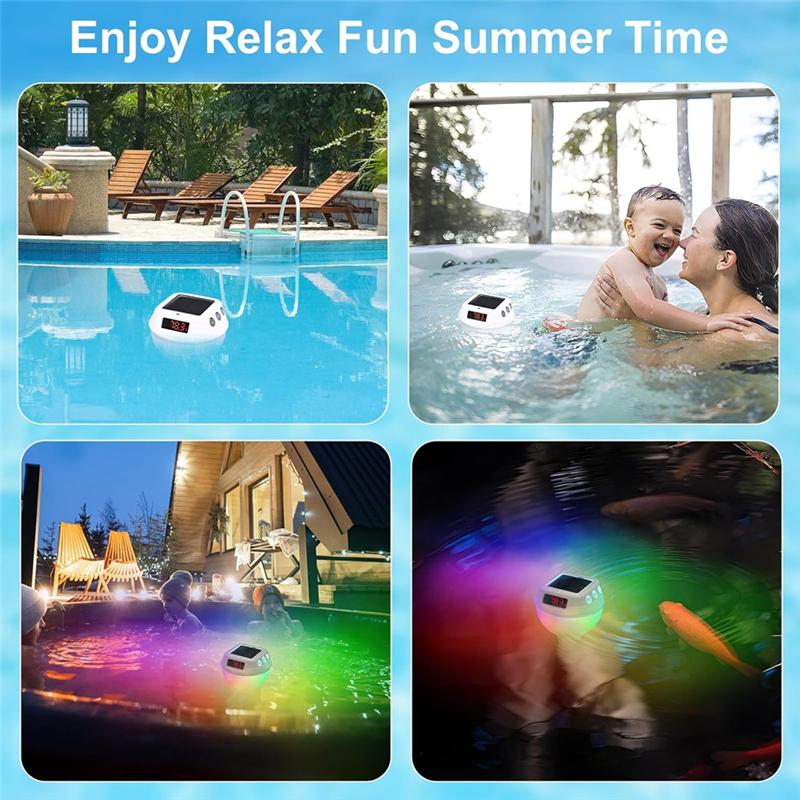 A84E-Pool Thermometer Floating Pool Temperature Thermometer Floating Digital Pool Thermometer белый