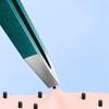 High-precision flat-tipped tweezers with storage box, suitable for men and women to pluck hair, beards, and eyebrows.