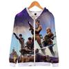Fortnite Hoodie 3d Print Zipper Sweatshirts Battle Royal Cosplay Costume