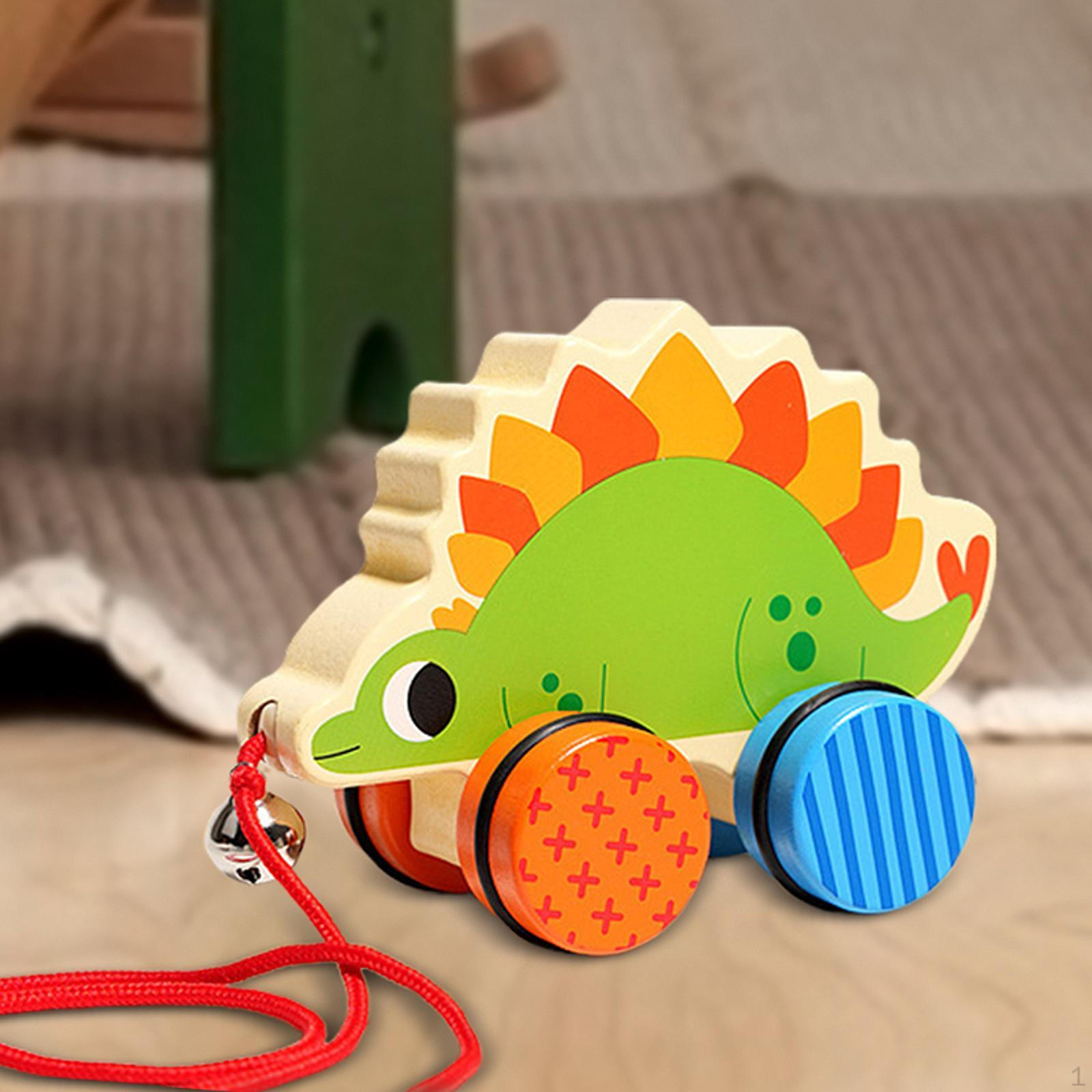 

Игрушка-каталка с животными на веревочке для малышей и детей постарше Stegosaurus