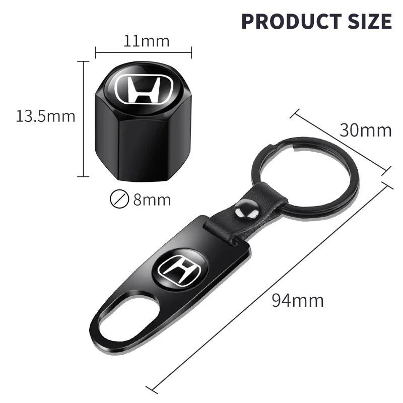 New 4Pcs Car Wheel Tire Valve Caps Air Stem Covers Accessories For Honda Civic Jazz Accord Pilot Passport Stepwgn CRV BRV HRV cwvc57