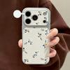 ins wind advanced sense silver frame full screen petal mobile phone case for iPhone17Pro large window soft case all-inclusive