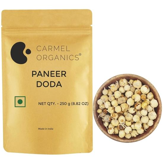 CARMEL ORGANICS Панир Дода 250 г Цельный, Натуральная Индийская Трава для Контроля Диабета, Сушеные Цветы Панира для Здоровья, Без Добавления Консервантов 250GM