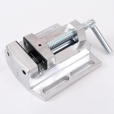 2.5 Inch Aluminum Alloy Bench Vise Mini Flat Nose Pliers with Double Track Clamping for Bench Drill
