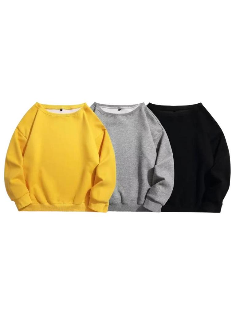 Dámská trendy mikina s přepadlými rameny - 2025 Huamian s kulatým výstřihem, 320g volný střih pulovr módní svrchní oděv