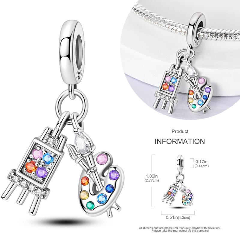 Newest Copper Stunning Charms Beads Cute Pets Dangle Luminous Dog Pendant Fit Original Bracelet Diy Jewelry