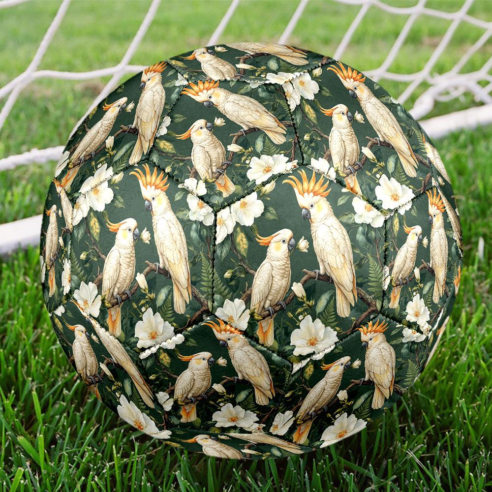 1 Stück Kakadu Blumige Fantasie Langlebig Größe 5 Fußball Professionelles Spiel Training Fußball Indoor & Outdoor Sportball p60174