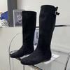 Fashion Flats Women High Boots Suede Designer Shoes Fashion Knee High Women Winter Boots 2025 New Cozy Goth Chelsea Botas Femme Zapatos