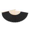Folding Hand Fan 21cm Blank Silk Fabric Bamboo Folded Hand Fan for Wedding Daily Use