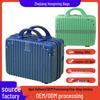 Royal Blue 14-Inch Portable Makeup Case with Combination Lock