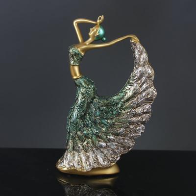 Elegant Peacock Statue - Shelf Decor Accents, Tabletop Home Decorations for Living Room, Bookshelf, Side Table