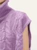 Suéteres de punto con cable para mujer, chaleco informal sin mangas con cuello alto, suéter holgado, tops cortos, prendas de punto cálidas, moda Otoño Invierno