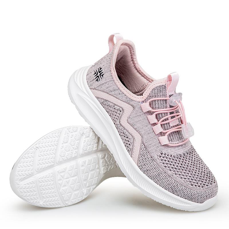 Women's shoes fly-woven mesh four-season elderly shoes casual outdoor sports elderly shoes wide instep breathable lightweight mother shoes