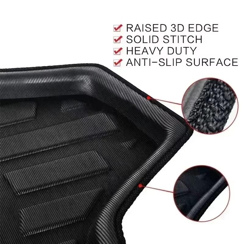 Car Rear Trunk Mat for Ford Fiesta Mk7 Hatchback 2009~2017 Luggage Liner Tray Waterproof Protective Storage Pads Floor Pad Parts