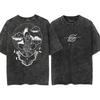 Harajuku Streetwear Washed TShirt Japanese Anime Naruto Tshirt Double Sided Cotton Tees Tops Men Short Sleeve Vintage Tshirt