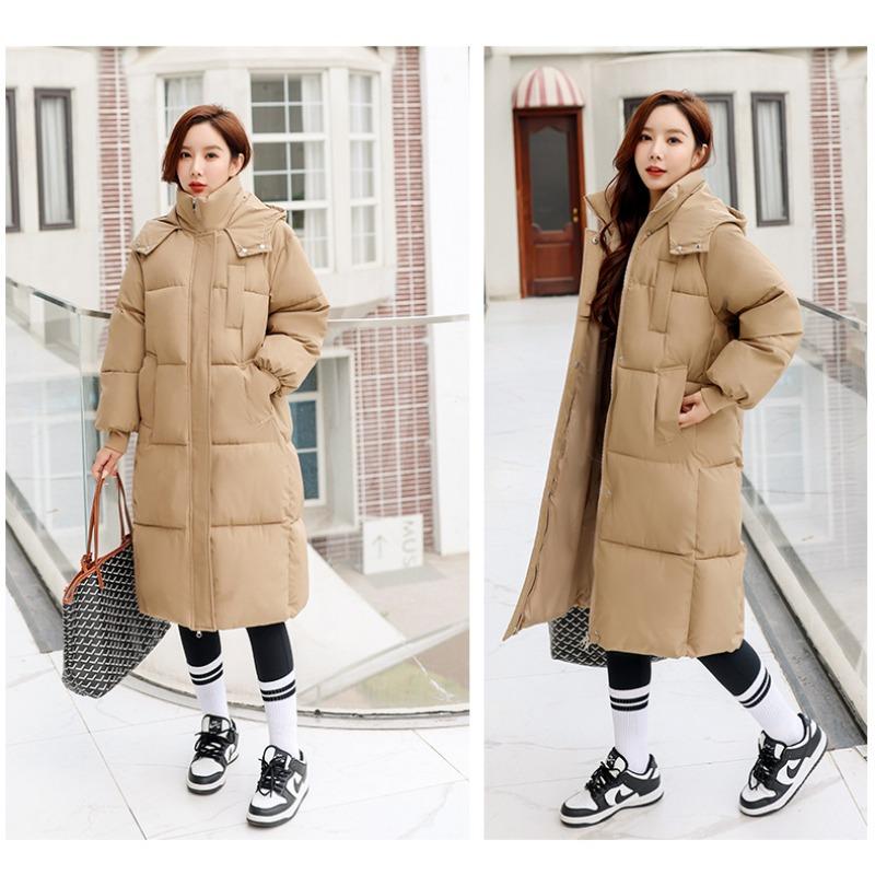 Long over the knee winter new cotton-padded clothes women's loose down cotton-padded clothes women's thickened cotton-padded jackets