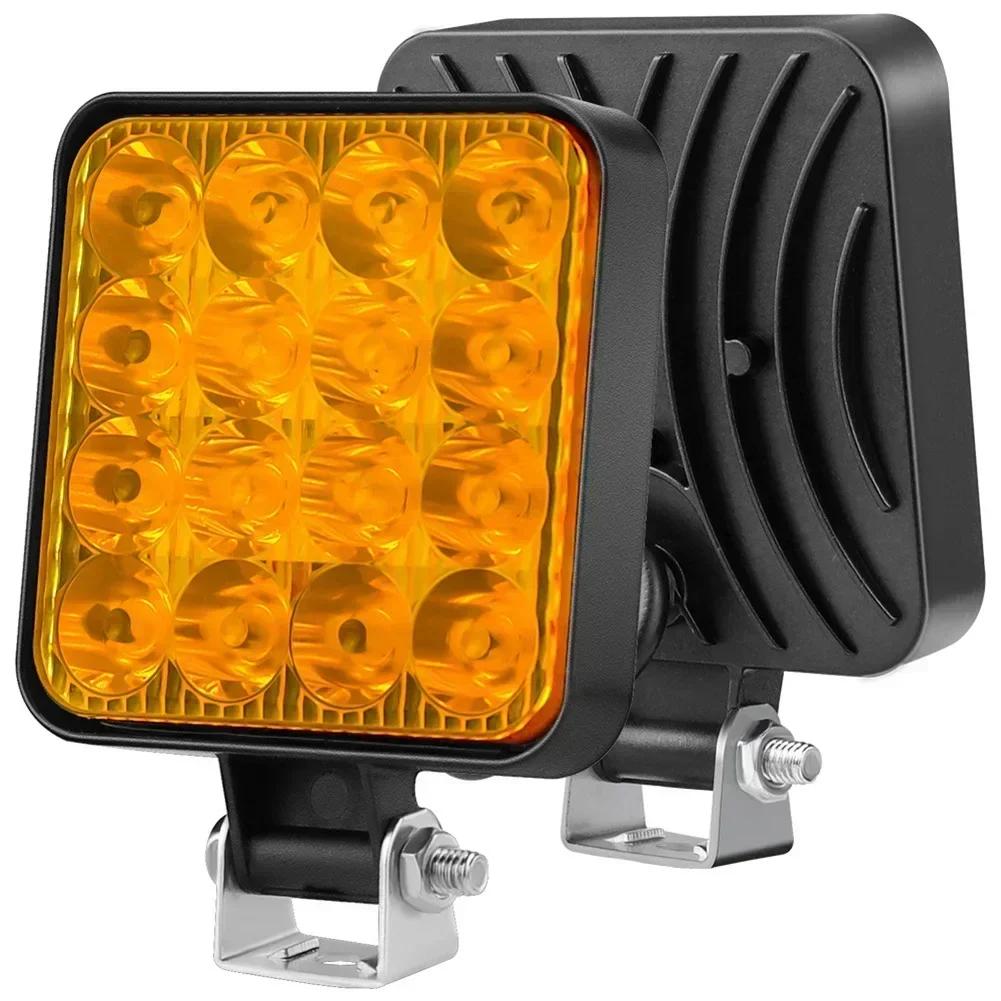 1PCS 12V-24V Waterproof Led Work Light Bar Square Spotlight Work Light Headlight For Truck Off Road Night Driving Light For SUV