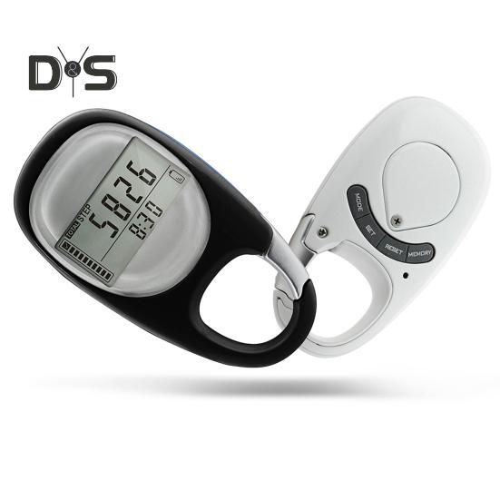 3D-Schrittzähler, einfacher Schrittzähler mit Karabiner, präziser Clip-Schrittzähler für Männer, Frauen, Kinder, Senioren