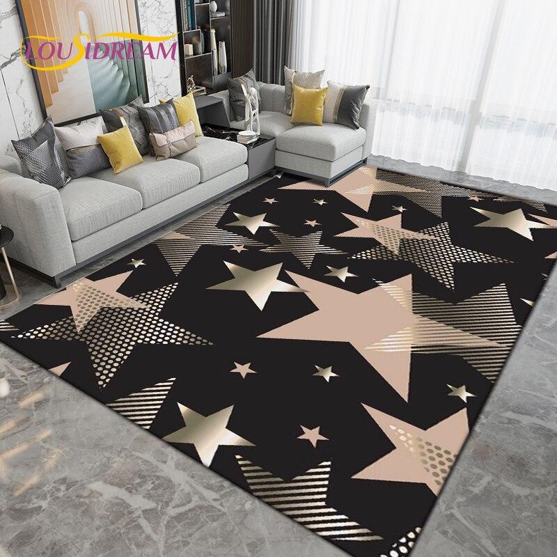 Pentagon Five-pointed Star Area Rug,Carpet Rug for Living Room Bedroom Sofa,Kitchen Bathroom Doormat Non-slip Floor Mat Gifts