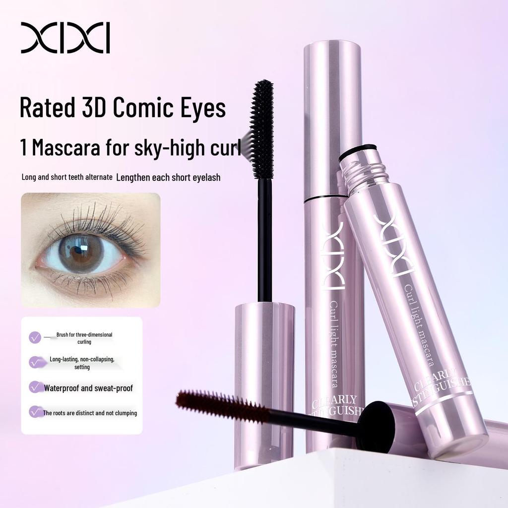 Xixi Curling Lightweight Mascara: Thick, Root-by-Root Definition, Smudge-Resistant, Easy-to-Use, Ideal for Students.