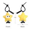 Christmas tree apple keychain creative Christmas New Year cute cartoon PU leather pendant trinkets