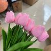 10Pcs Tulip Flowers Artificial Tulip Bouquet PE Foam Fake Flower for Wedding Ceremony Decor Home Garden Bouquet Decoration