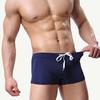 Herren Schwimmshorts Kordelzug Elastischer Bund Weich Schnelltrocknend Atmungsaktiv Schlanke Passform Einfarbig U-förmige Wölbung Mittlere Taille Badehose Boxershorts Surfen