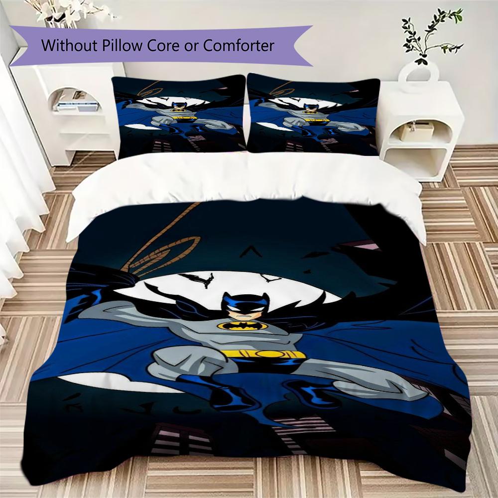 Dark Knight Gotham Bedding 1 Duvet Cover 2 Pillowcase Without Core Without Core Soft And Comfortable Duvet Cover And Pillowcase