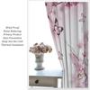 Pink Tropical Cherry Blossom Curtains Beautiful Summer Jungle Orchids Hibiscus Butterfly Window Drapes Darke Curtain With Rod Pocket Polyester