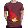 Flamey Woody Lustiges 100% Baumwoll-T-Shirt Woody Woodpecker T-Shirts Oberteile Für Unisex