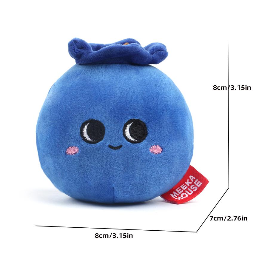 Cute Blueberry Plush Toy Soft Stuffed Doll For Kids Cognitive Play Fruit Theme Decoration Ornament
