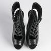 Women's  20cm Pole Dance Boots Black Lace Up Open Toe 20cm High Heel Platform Fashion Shoes Fish Toe