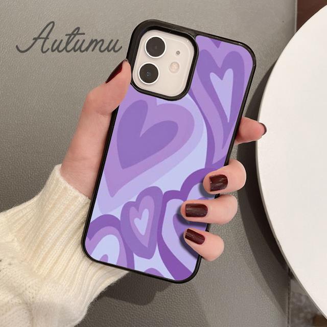 Swirl Hearts Phone Case for iPhone 11 12 13 14 Pro Max Mini X XR XS SE 2020 5 6S 7 8 Plus Samsung Galaxy S21 S22 Cover Shell