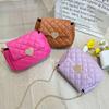 Women's Bag New Versatile Chain Crossbody Mini Bag Light Luxury Saddle Embroidered Rhombus Small Square Bag