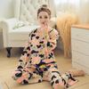 Spring & Autumn Women's Long-Sleeve Pajama Set - Cute Cartoon Design, Plus Size, Cozy Winter Loungewear